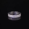 AR435 Exquisite Details Jewelry 925 Sterling Silver Thick 2mm Crushed Ice Stone Full Eternity Wedding Band Ring for Women
