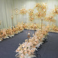 YOPIN 029 Artificial Flowers Wedding Decoration Table Centerpiece Event Champagne Runner Flower Backdrop