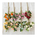 Factory Direct Supply Cheap Price Silk 8 Roses with Burning Edges Artificial Flower