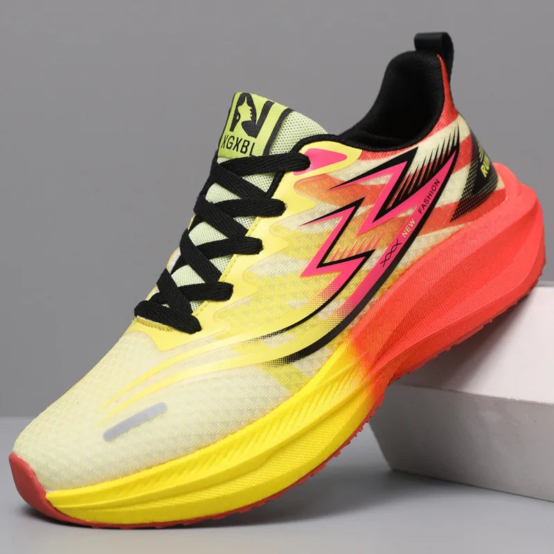 Knit Mesh Upper Breathable Running Shoes for Men Lightweight Sport Shoes