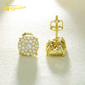Pass Diamond Tester Hot Selling Custom Sterling Silver Fine Jewelry Diamond Vvs Hip Hop Iced Out Moissanite Stud Earrings