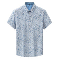2023 Summer New Plus Size Men's Short Sleeve Shirt Casual Fashion Personality Printed Shirt