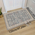 Vintage Ethnic Style Area Mat 850g/mÂ² Crystal Velvet Non-Slip Lightweight Polyester for Living Room Bedroom