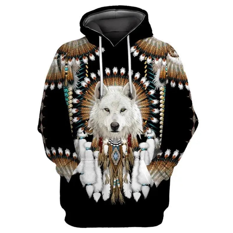 Wholesale Men's Autumn Season Hooded Sweatshirts Indian 3D Printed Hip Hop Style ODM Supply Featuring African Kitenge Designs