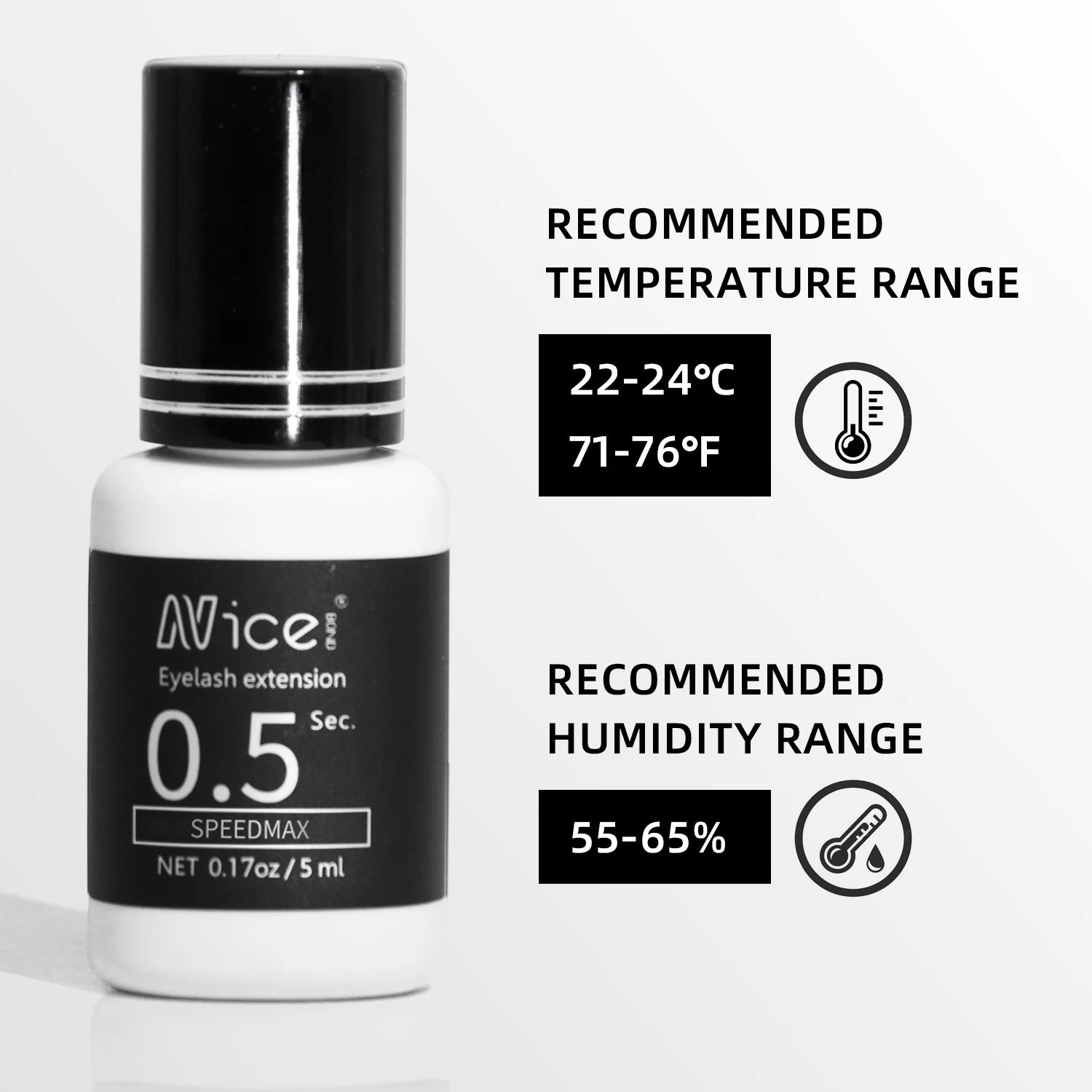 CEIBAM Professional Best Alcohol Free Eyelash Extension Glue 0.5 Sec Waterproof Liquid Adhesive 7-8 Weeks Lasting
