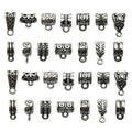 Vintage Pendants Clasps Connectors Loose Spacer Beads for Jewelry Making DIY Charm Bracelet Findings