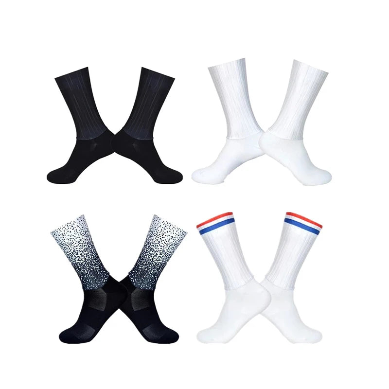 Summer Cycling Men Bicycle Running Bike Sport Socks Anti Slip Silicone Socks Calcetines Ciclismo