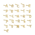 925 Sterling Silver Gold Plated Alphabet Nose Stud Piercing Jewelry for Women and Men Cartilage Earrings Wholesale
