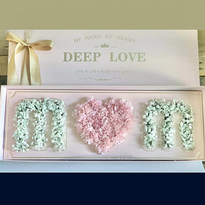 Custom Luxury Mom Flower Gift Box for Boutiques Rose Packaging with Handle Envelope Paper Boxes Rigid Boxes Craft Paper Accept