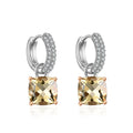 C8346 Abiding Shield Plating Tech Quality Design Lemon Quartz Stone Women Sterling Silver Earrings