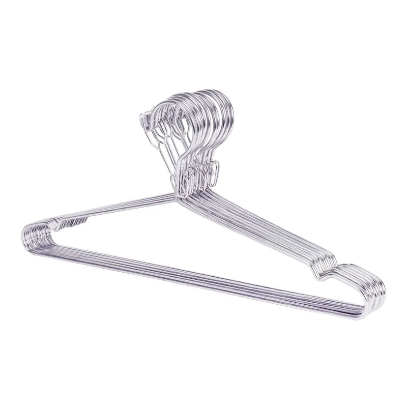 Hot Sale Windproof Adult Stainless Steel Clothes Hanger Drying Silver Metal Hanger for Clothes
