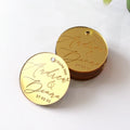 Wholesale Gold Mirror Acrylic Card Clothing Labels Decorative Senior Brand LOGO Acrylic Hang Tags