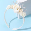 CN Princess Crown Girls Hairband Rhinestone Flower Bow Knot Accessories Glitter Crown Headband Women
