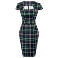 Casual Dresses Women's Fashion Vintage Pencil Dress Bodycon Cap Sleeve Dress