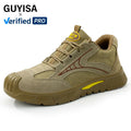 For GUYISA 10KV Yellow Safety Shoes New Style Anti-smash Steel Toe Breathable for Work & Sports Summer Winter Spring for Factori
