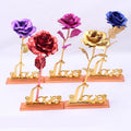 24k Gold Dipped Roses Gift for Mothers Day Gift Box Set Artificial Flower Wholesale