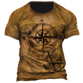 Fitspi Summer Male T-shirt 3d Vintage Print Short Sleeve Tops Street Tees Graphic T Shirt Oversized Tee Shirt Clothing