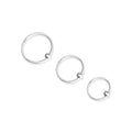 Hot S999 Sterling Silver Earrings Female Simple Earrings Round Ear Stick Ear Hole Anti-blocking Silver for Women Jewelry Gift