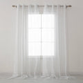 Wholesale Ready Made Shiny White Sheer Curtains Drapes 100% Polyester European American Style Blackout All-Season for Living