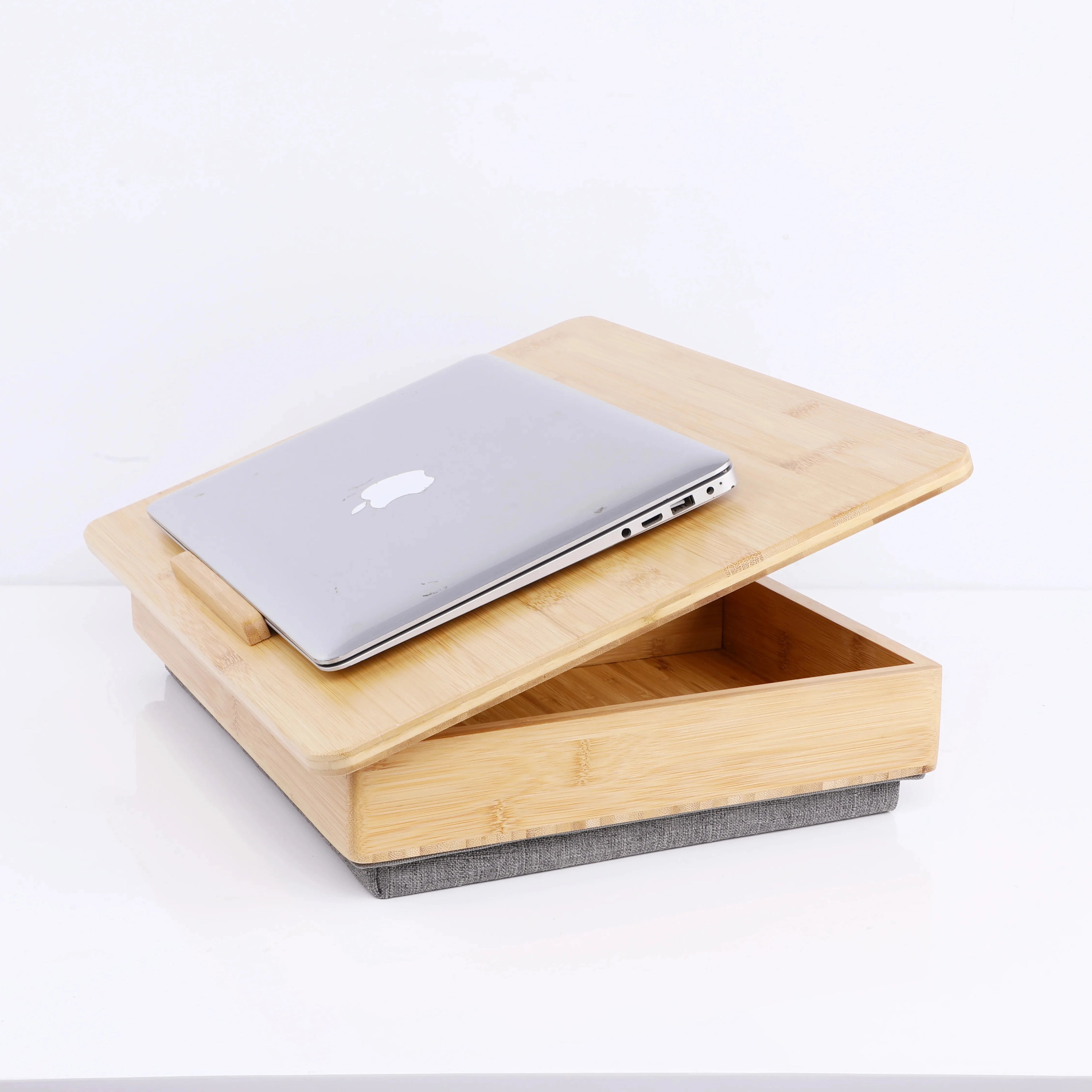 Factory Price Wood Lap Desk Laptop Bed Table Extra Large Portable LapDesk Lap Desk With Cushion