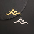 Stainless Steel Sports Bicycle Charm Mini Gold Plated Bicycle Sporty Pendant Jewelry Accessories for Necklace Bracelet