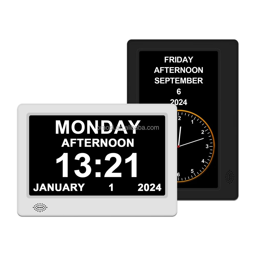 USB Powered 7 Inch LCD Screen Digital Calendar Clock With Digital Photo Frame Function