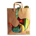 Custom Printed Biodegradable Paper Gift Bag with Hand Length Handle for Noodle and Food Packaging Kraft Paper