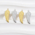 New Product18 Gold Plated Stainless Steel Half Feather Trend Design Pendant Stainless Steel Jewelry Accessories for Necklaces