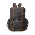 Manufacturer Custom Logo Outdoor Hiking Travel Vintage Waxed Canvas Camping Bag Back Pack Rucksack Backpack for Men