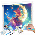 N-2118 DIY 5D Photo Custom Square Diamond Painting Art Kit Moon Girl Canvas with Portrait Subject