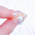 Zhuji Adjustable Women's Wedding Jewelry Elegant Pearl Rings with Copper Accents Freshwater Pearl Wedding Bands