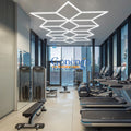 Free Shipping Anti Glare PC 6500K Free Assembly Gymnasium Workshop Detailing Snowflake Etl Lighting