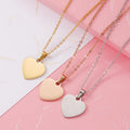 Yiwu Jewelry Factory Can Customize Engraving Blank Stainless Steel Ring Heart Pendant Necklace for Any Number Symbol