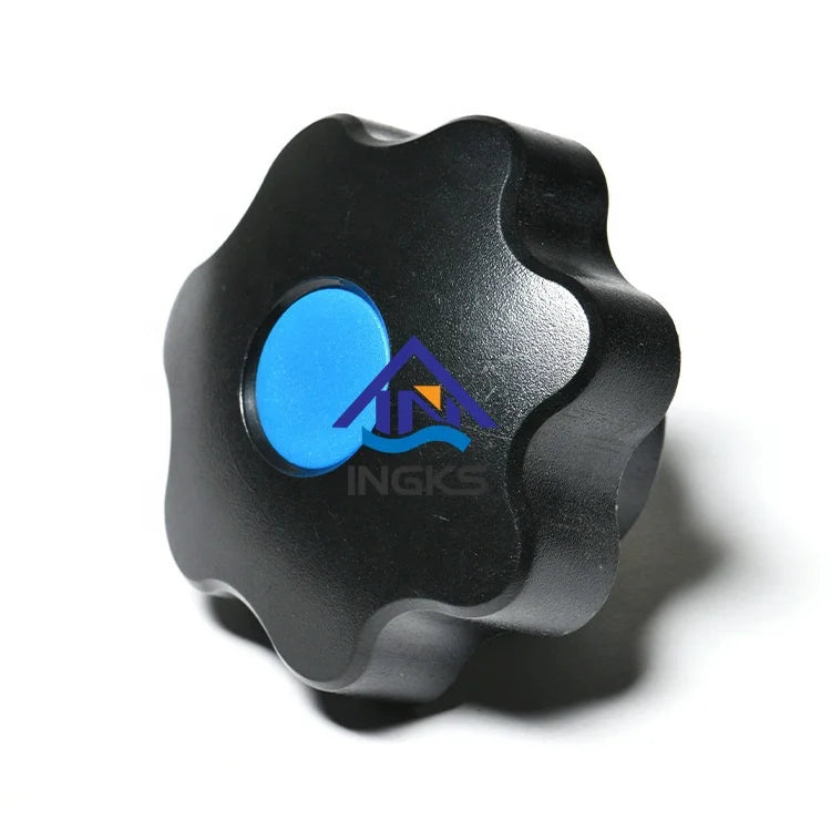 M8 M10 Female Thread Star Shaped Seven Angle Bakelite Handle Clamping Knob for Industry Equipment