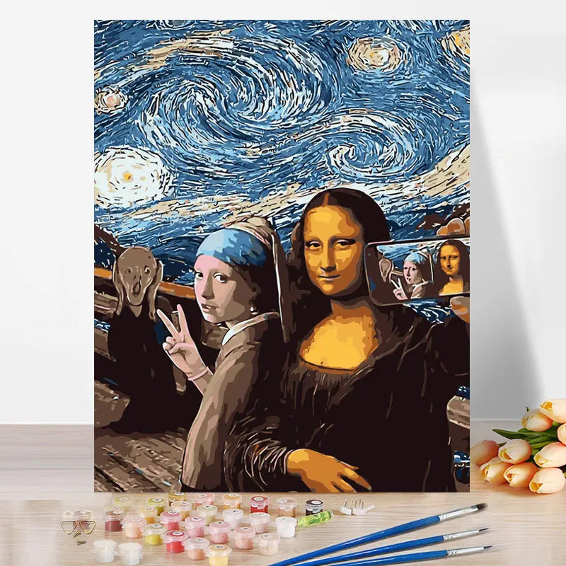Wholesale DIY Oil Paint Picture by Numbers Custom Painting Landscape Adults Nordic Style Handpainted Wall Home Decor Drawing Kit