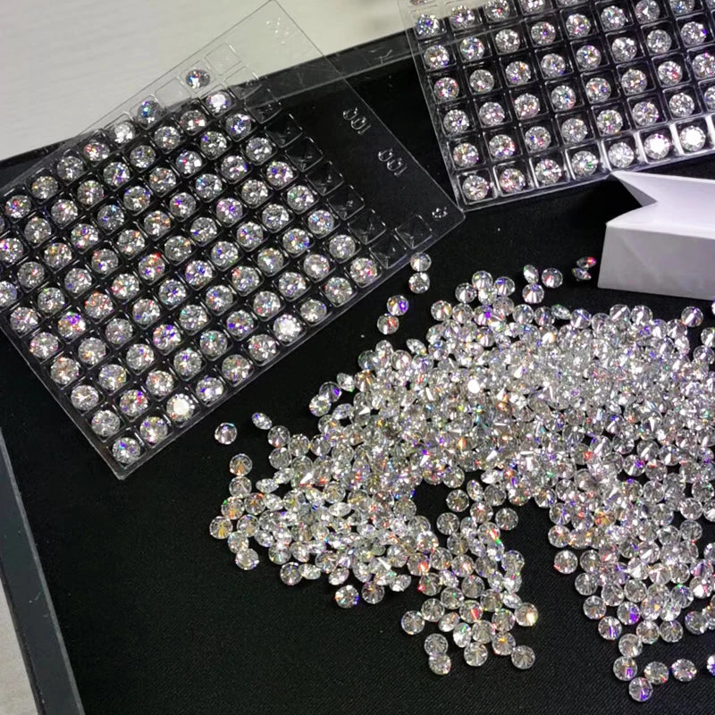 Wholesale Price Loose Gra Moissanite White D EF Excellent VVS1 Round  0.8-3mm  Moissanite Stone Diamond for Jewelry Making