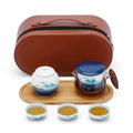 Portable High-End Ceramic Tea Set for Travel or Corporate Anniversaries Handmade with Custom Logo Imprint Drinkware Gift