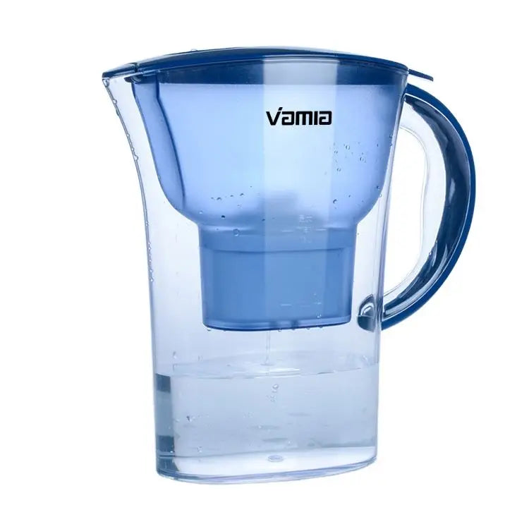 Bottom Loading Portable Outdoor Car Use 1.3L Activated Carbon Filter Plastic Water Purifier Kettle with Pump