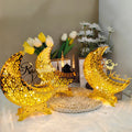 Muslim Islamic Eid Mubarak Acrylic Stand With LED Lights Ramadan Kareem Acrylic Tabletop Decoration