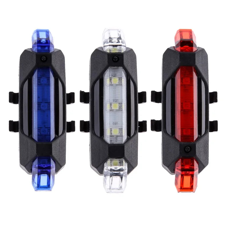 Bicycle Waterproof Rear Tail Light LED USB Rechargeable Battery Bicycle Riding Portable Light Safety Warning Light