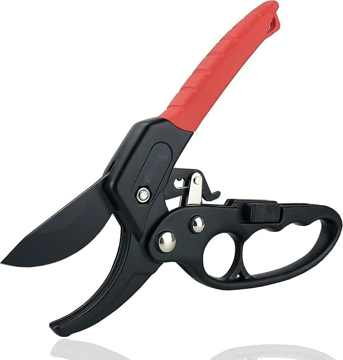 8" Ratchet Anvil Pruning Shears Heavy Duty Garden Clippers Reinforced Handle Hand Pruner Tools for Branch Cutting