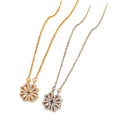 2022 Four-Love Hearts Pendant Necklace Gold-Plated Stainless Steel with Diamond Leaf Clover Heart Trendy Fashion for Women