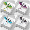 Classic Vintage Enamel Dinosaur Shape Brooch Men's and Women's Diamond-encrusted Alloy for Wedding and Gift