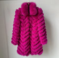 New Design Real Fox Fur Coat Women Long Luxury Fur Jacket for Plus Size Ladies Full Sleeve Female Overcoat