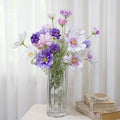 E154- Wedding Floral Arrangement Flowers Colorful Chrysanthemum Silk Artificial Daisy Plsamantha Flower for Wall Hanging Decor