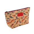 Digital Printing Natural Eco-friendly Banjara Style Oak Wood Cork Cosmetic Bag With Private Custom Logo Makeup Zipper Pouch Logo
