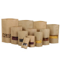 High Quality Factory Direct Sale Kraft Paper Bag with Window Smell Proof Zipper Lock Sac Papier Kraft Cookie Bag