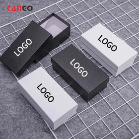 CANGO Custom logo Black and White Sky and Earth Cover Multiple Styles Glasses case Glasses Leather case Custom logo Glasses case