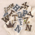 Custom Iron on Embroidered PVC Gold Silver Sequin Eco-Friendly Letter Patches Applique for Clothing