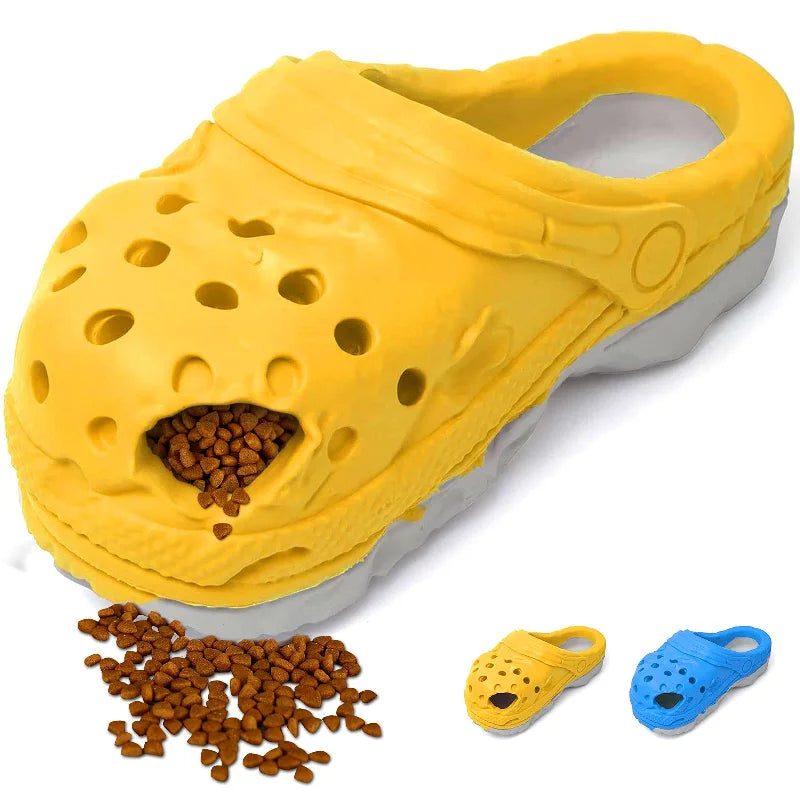 Kangdarpet Durable Non-Toxic Rubber Slipper Dog Chew Toys | New Design Teeth Cleaning & Anxiety Relief Toys for Puppy Adult Dogs
